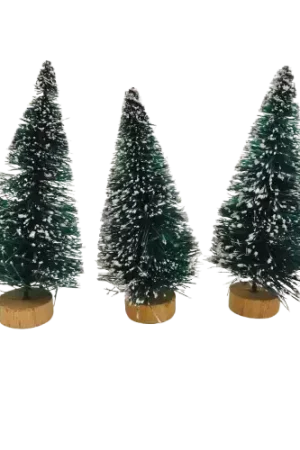 Vente Directe Sapins verts avec neige miniatures 5 cm ou 7 cm Rico Design