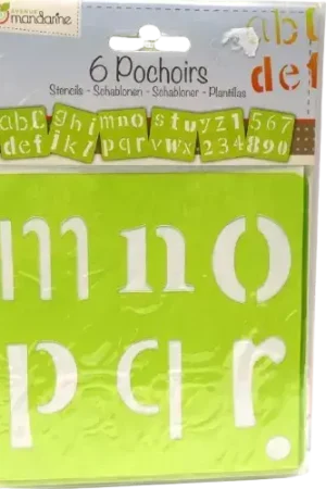 Expédition Rapide Pochoirs Alphabets x6 – 14 cm – AVENUE MANDARINE