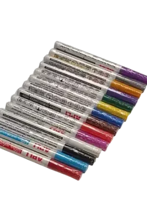 Promotion Saisonnière Lot de 14 feutres permanents APLI – Marqueurs peinture à l’huile 1–2 mm