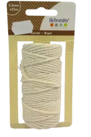 Commander Maintenant Corde 2,5 mm Coton 25 m ARTEMIO