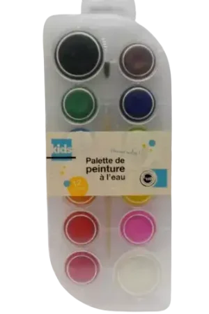Bon Plan Palette de Peinture à l’Eau x 12