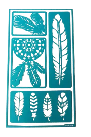 Pochoirs Adhésifs Plumes – 11,5 x 20,5 cm Nouvel Arrivage