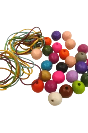 Lot de Perles en Bois Colorées INNSPIRO – Divers Tailles Dernière Chance