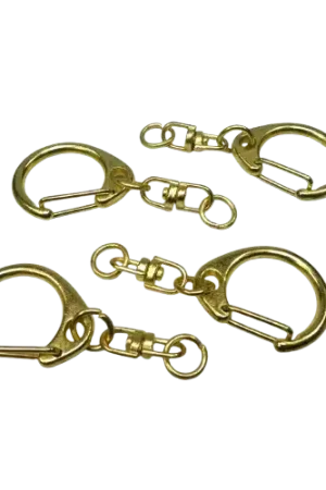 Porte-Clés Mousqueton 27 x 23 mm – x4 ou x20 – Bronze, Doré ou Argent Marque