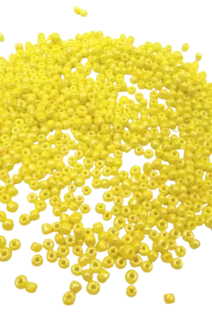 Soldes Perles de rocailles jaunes 2 mm – 15 g, 100 g ou 500 g
