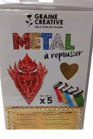 Métal à repousser Graine Créative – 18,5 x 29 cm – 5 feuilles Produit De Marque
