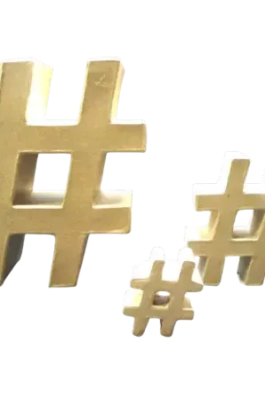 Signe # Hashtag en Papier Mâché – 3 tailles au choix Commander Vite