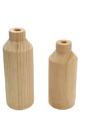 Vente Flash Vase soliflore en bois brut – 2 tailles au choix pour DIY, décoration et personnalisation