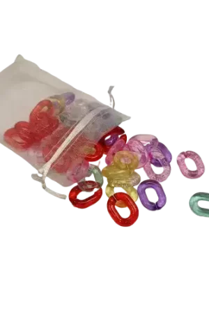 Affaire À Saisir Perles Acryliques Grosses Mailles Translucides – env. 40 perles