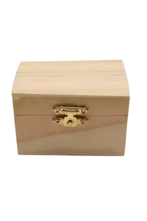Achat Immédiat Petit Coffre en Bois – 6 x 8,5 x 6 cm