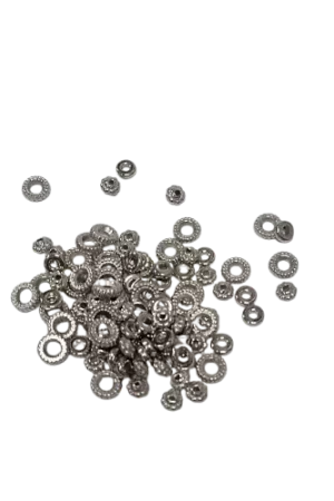 Commander Maintenant Perles intercalaires acrylique argenté – lot de 105