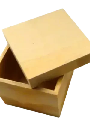Boîte Cube en Bois 12 cm – DIY Décoration Super Prix