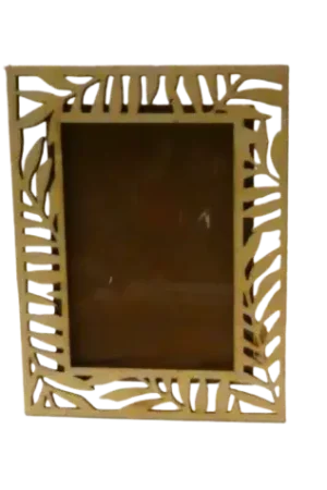 Retour Gratuit Cadre Photo en Bois Découpe Feuillage – 23,6 x 19,6 cm