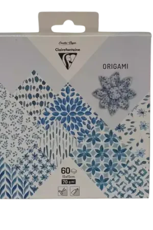 Origami Shibori Floral Bleu – CLAIREFONTAINE Soldes