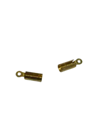 Marque Pinces Cordons x 2 en Acier Inoxydable doré 6 x 5 mm