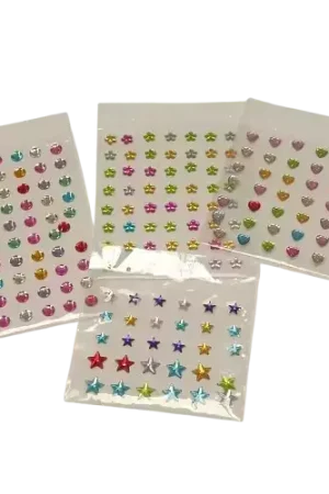 Satisfait Ou Remboursé Stickers Strass Colorées – 4 Planches