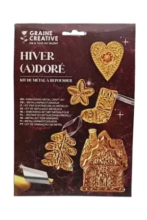 Kit métal à repousser – Hiver ou Ornements décoratifs – Création DIY Solde