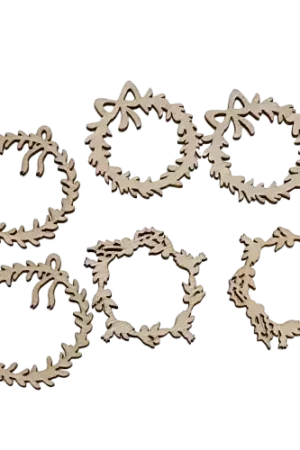 Offre Spéciale Embellissements minis couronnes en bois x6 – 4 cm