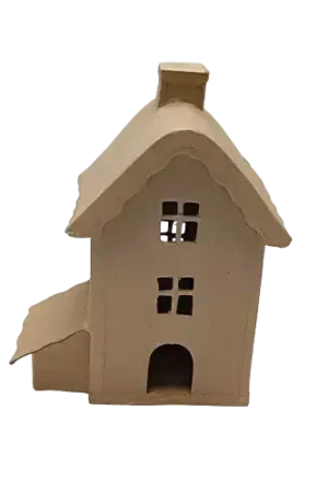 Vente Directe Maison haute en papier mâché Décopatch – 13 x 7,5 x 16,5 cm