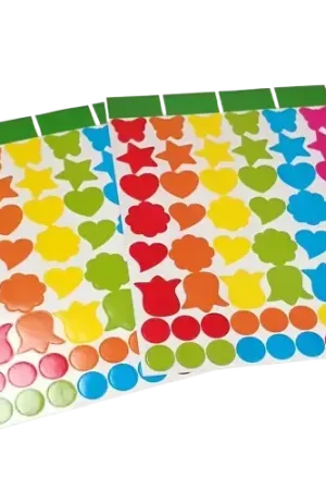 2 planches de gommettes couleurs assorties – 140 pièces Réduction