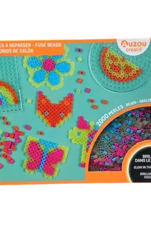 Kit perles à repasser phosphorescentes – 2000 perles – Auzou Offre Spéciale
