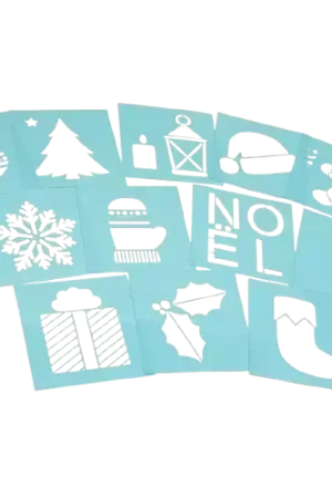 Offre Limitée 12 pochoirs thème Noël ARTEMIO – 9 x 9 cm