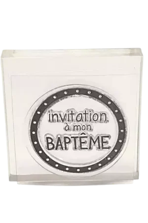Bon Plan Tampon transparent “Invitation à mon baptême” – Artemio 50 x 50 mm pour scrapbooking et DIY