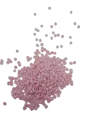 Prix Cassé Perles de Rocaille Rose Clair Nacré 3 mm – 100 g