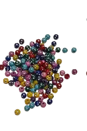 Promotion Perles acrylique rondes avec strass – 8 couleurs – 4 mm – 25 g