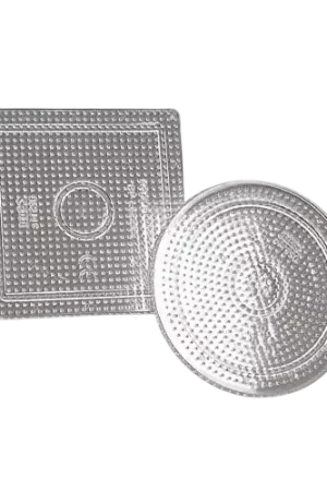Lot de 2 plaques Mini Perlou – ronde & carrée – 8 cm Dernier Modèle