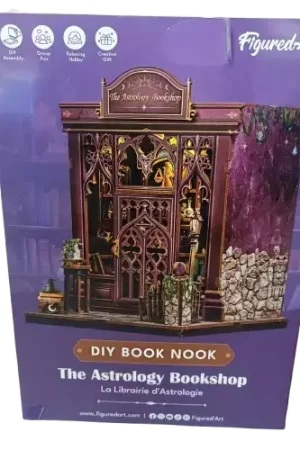 Book Nook figure d’art "La librairie d’astrologie" – Maquette en bois Achat Immédiat