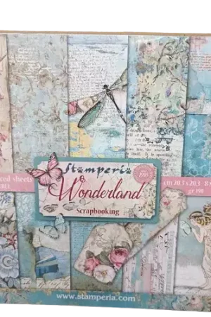 10 feuilles de papier scrapbooking "Wonderland" – Stamperia – 20,3 x 20,3 cm Offre Du Jour
