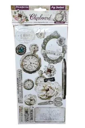 Haute Qualité Chipboard Stamperia "My Journal" 1 à 12 cm