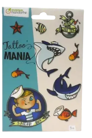 Réduction Planches de tatouages éphémères Mania AVENUE MANDARINE – Divers thèmes