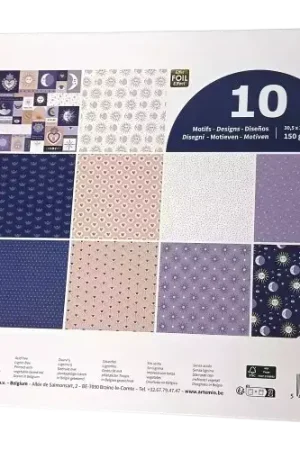 Papier scrapbooking thème céleste Artemio 30,5 x 30,5 cm – Lot de 10 Retour Gratuit