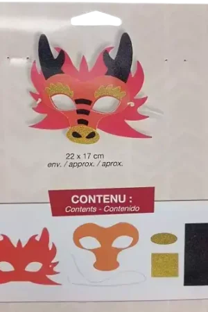 Achat Immédiat Kit masque dragon en mousse EVA 22 x 17 cm