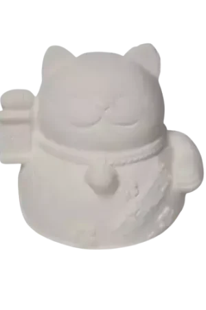 Tirelire chat porte-bonheur en plâtre à peindre 11,5 x 12 x 10,5 cm Expédié Aujourd'hui