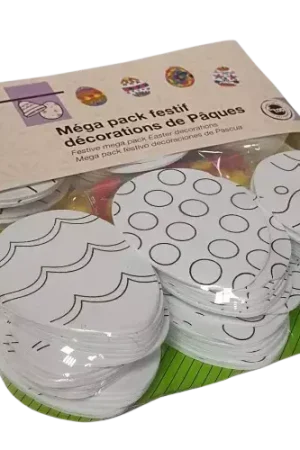 Promotion Saisonnière Méga pack œufs de Pâques à décorer – mousse EVA 450 pièces