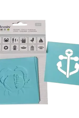 Lot de 10 pochoirs Artemio « Marée haute » – 9 x 9 cm Super Prix