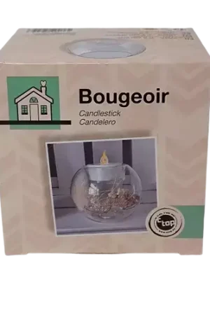 Bougeoir en verre – 8 x 6,5 cm Dernier Modèle