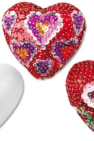 Coeurs en polystyrène 9 cm - 4 pièces Retour Gratuit