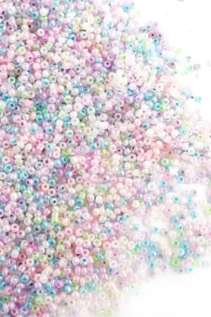 Perles de rocaille couleurs nacrées - 9000 perles Usine Directe