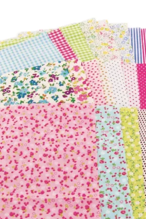 Solde Coupons de tissu imprimé 100% coton - 30 pièces
