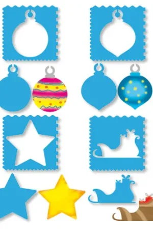 Pochoirs + silhouettes Noël - 8 pochoirs Jusqu'à Épuisement Des Stocks