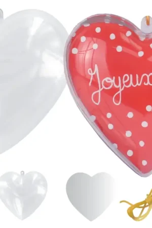 Solde Cœurs en plastique transparent - 10 pièces