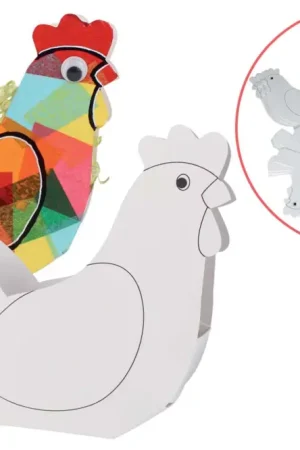 Solde Kit corbeilles poules à décorer - 6 pcs