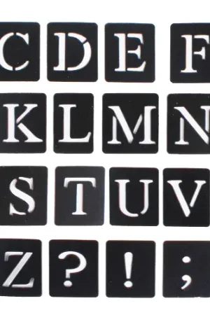 Pochoirs adhésifs repositionnables "Alphabet" Usine Directe