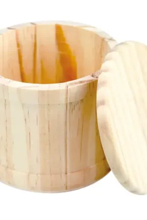 Boite ronde avec couvercle en bois - 10 cm Prix Bas