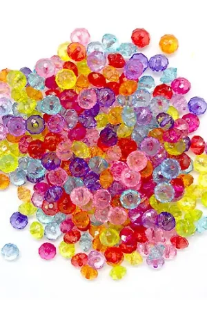 Réduction Perles toupies à facettes translucides - environ 200 perles