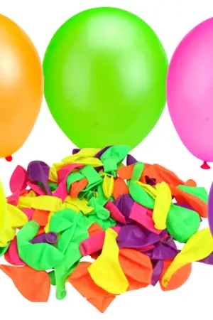 Certifié Ballons ronds, couleurs fluos - 100 pièces